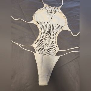 Bodysuit Crochet white